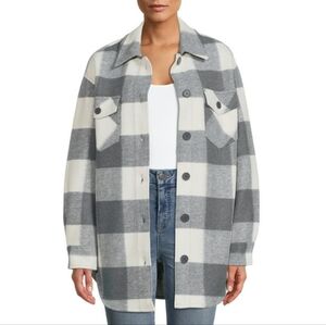 Gray Plaid Shacket